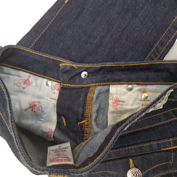 True Religion Dark Rinse Skinny  Jeans w/ Back Flap - Picture 7 of 14